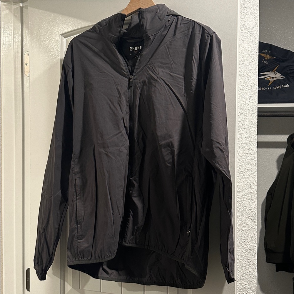 Rhone Men's Breaker Windbreaker Jacket - Grey - Size Large